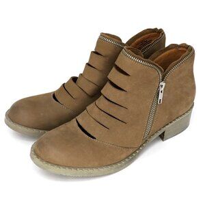 Gentle Souls Bailey Leather Cutout Ankle Booties